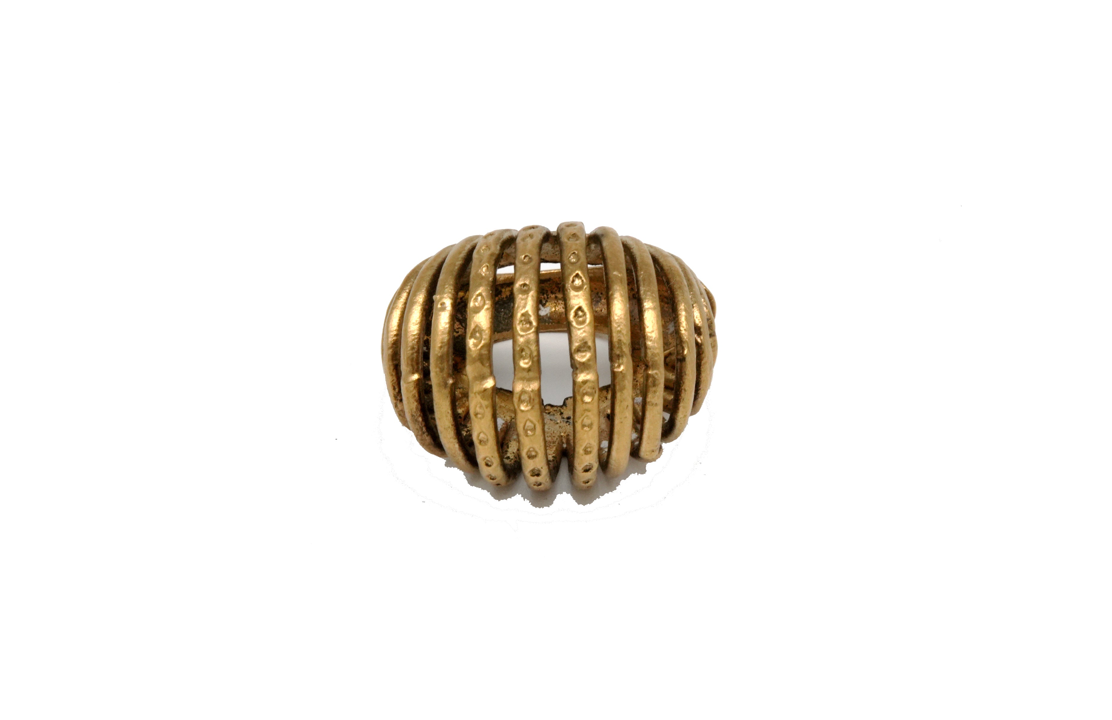 Brass Spaced Dome Ring - SAMPLE