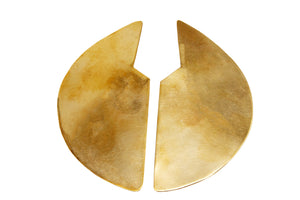 Brass Semi Circle Earrings