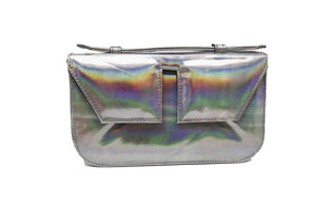 Long Split Flap Iridescent Handbag