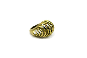 Brass Spaced Dome Ring - SAMPLE