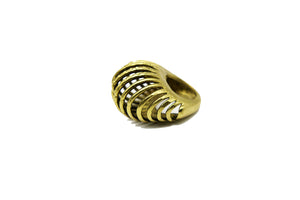 Brass Spaced Dome Ring - SAMPLE