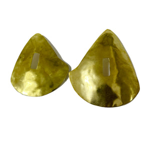 Brass Oversized Triangle CutOut Earrings