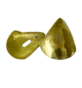 Brass Oversized Triangle CutOut Earrings